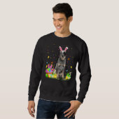Funny Easter Egg Hunting Blue Heeler Dog Easter Su Sweatshirt (Vorne ganz)