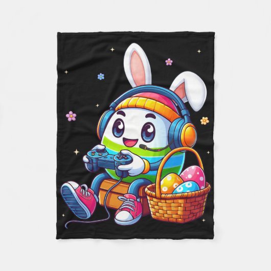 Funny Easter Egg Videospiel für Gamer Boys Fleecedecke (Vorderseite)