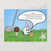 Funny Easter Golf Ball Easter Egg Hunt Humor Postkarte (Vorderseite)