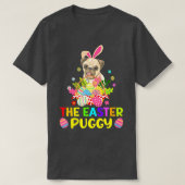 Funny Easter Mops Bunny Ear Eggs Basket Hunde Kind T-Shirt (Design vorne)