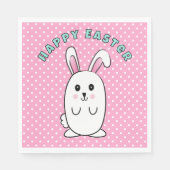 Funny Easter Sonniger Cartoon Rosa Blau Niedlich Serviette (Vorderseite)