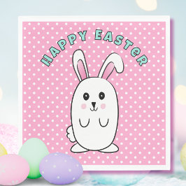 Funny Easter Sonniger Cartoon Rosa Blau Niedlich Serviette