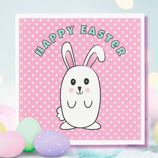 Funny Easter Sonniger Cartoon Rosa Blau Niedlich Serviette