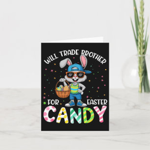 Funny Easter wird Brother gegen Candy Kids Boy tau Karte