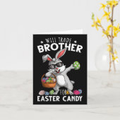 Funny Easter wird Brother gegen Candy Kids Boy tau Karte (Gelbe Blume)