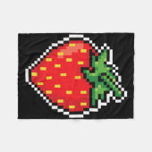 Funny Easy Halloween Costume Pixel Strawberry 80er Fleecedecke (Vorderseite (Horizontal))