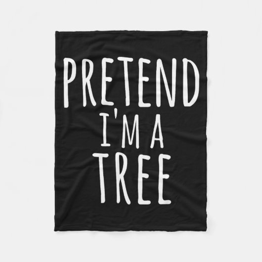 Funny Easy Lazy Halloween Pretend I'm A Tree Costu Fleecedecke (Vorderseite)