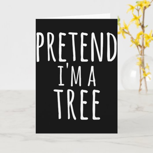 Funny Easy Lazy Halloween Pretend I'm A Tree Costu Karte (Gelbe Blume)