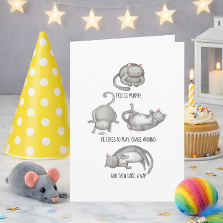 Funny Eat Drink Be Like Murphy Birthday Karte