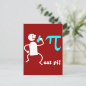 Funny eat pi postkarte (Stehend Vorderseite)