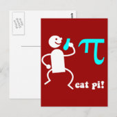 Funny eat pi postkarte (Vorne/Hinten)