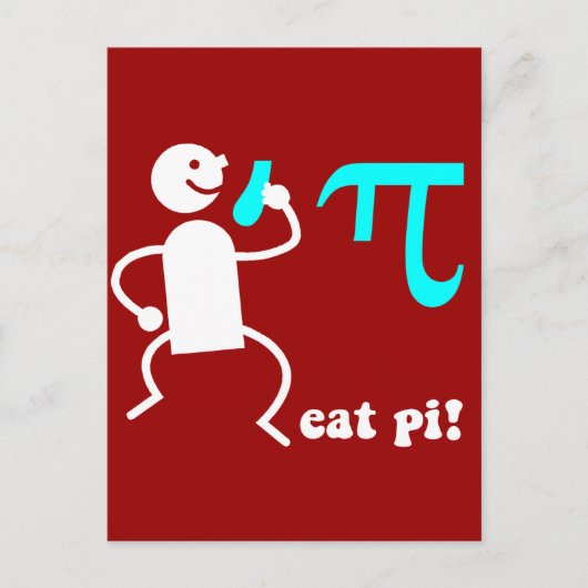 Funny eat pi postkarte (Vorderseite)