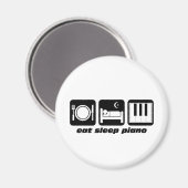 Funny eat Schlaf Piano Magnet (Vorderseite/Rückseite)