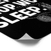 Funny Eat Sleep Chop Wood Repeat Lumberjack  Poster (Ecke)