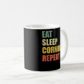 Funny Eat Sleep Cornhole Wiederholung Kaffeetasse (VorderseiteRechts)