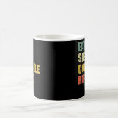 Funny Eat Sleep Cornhole Wiederholung Kaffeetasse (Mittel)