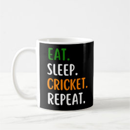 Funny Eat Sleep Cricket Wiederholung Kaffeetasse
