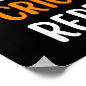 Funny Eat Sleep Cricket Wiederholung Poster (Ecke)