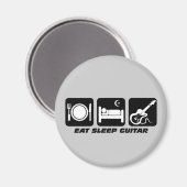 Funny eat sleep gitarre magnet (Vorderseite/Rückseite)