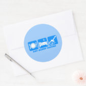 Funny eat sleep gitarre runder aufkleber (Umschlag)