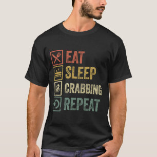 Funny eat sleep krabbeln wiederholen Retro Vintage T-Shirt