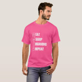 Funny Eat Sleep Mahjong Repeat T-Shirt (Vorne ganz)