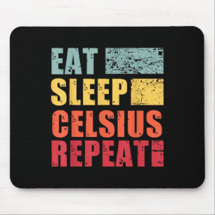 Funny Eat Sleep Quotes Cryptos Uni Black Modern Mousepad