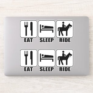 Funny "Eat, Sleep, Ride a Horse" Reiten Aufkleber