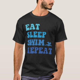 Funny Eat Sleep Swim Wiederholung - Coole Idee zum T-Shirt