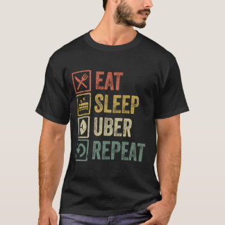 Funny eat sleep uber wiederholen Retro Vintages Ge T-Shirt