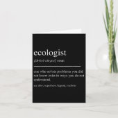 Funny Ecologin Definition Ecology Environmental P Karte (Vorderseite)