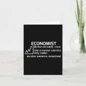 Funny Economist Definition Economics Science-Gesch Karte (Vorderseite)