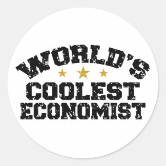Funny Economist Runder Aufkleber