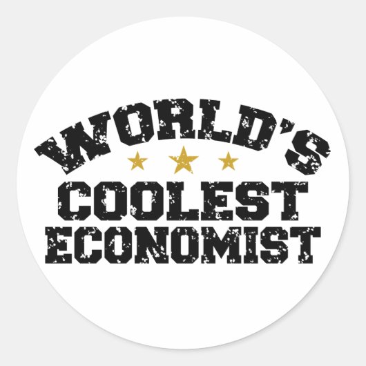 Funny Economist Runder Aufkleber (Vorderseite)