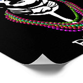 Funny Edgar Allan Poe Mardi Gras Mashup 1 Poster (Ecke)