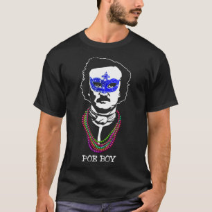 Funny Edgar Allan Poe Mardi Gras Mashup 1 T-Shirt
