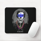 Funny Edgar Allan Poe Mardi Gras Mashup Mousepad (Mit Mouse)