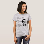 Funny Edgar Allan Poe Zitat Design Wenn es regnet T-Shirt (Vorne ganz)