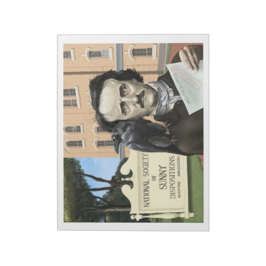 Funny Edgar Allen Poe Spaß Notebook Notizblock (Rotiert)