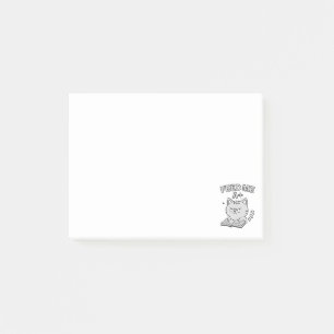 Funny Edgy Cat Book Post-it Klebezettel