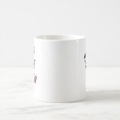 Funny Edgy Schädelgesicht und Blitzform Kaffeetasse (Mittel)