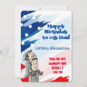 Funny Editable Card for Dad's Birthday Einladung (Vorderseite)