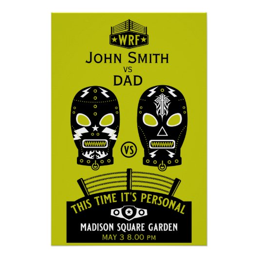 Funny Editable Wrestling Contest Poster (Vorderseite)