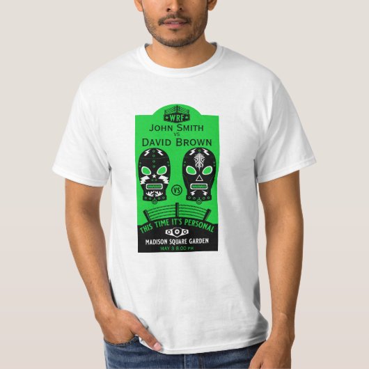 Funny Editable Wrestling Contest T-Shirt (Vorderseite)