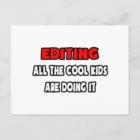 Funny Editor Shirts und Geschenke Postkarte (Vorderseite)