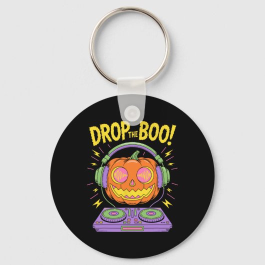 Funny Edm Dj Halloween Pumpkin Schlüsselanhänger (Vorderseite)