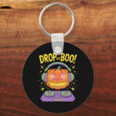 Funny Edm Dj Halloween Pumpkin Schlüsselanhänger (Vorderseite)