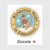 Funny Edmonton Kangaroo Hockey Aufkleber (Blatt)