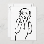 Funny Edvard Munch Scream Parody Cartoon Postkarte (Vorne/Hinten)