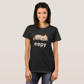 Funny Eepy Cat, Funny Albern Sleepy Cat Meme Kitte T-Shirt (Vorne ganz)
